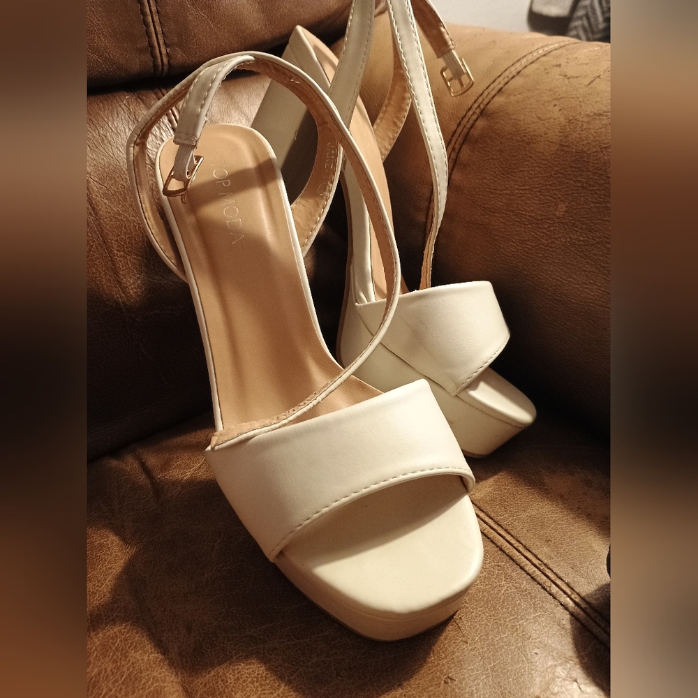 Elegant White High Heels